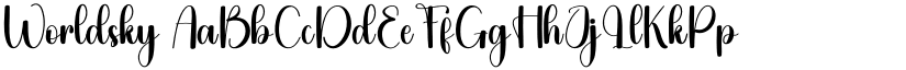 Worldsky font