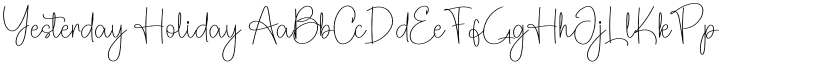 Yesterday Holiday font