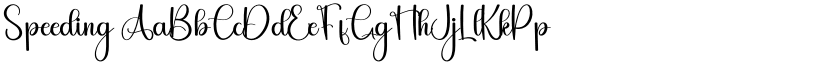 Speeding font