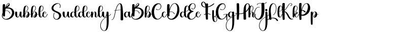 Bubble Suddenly font