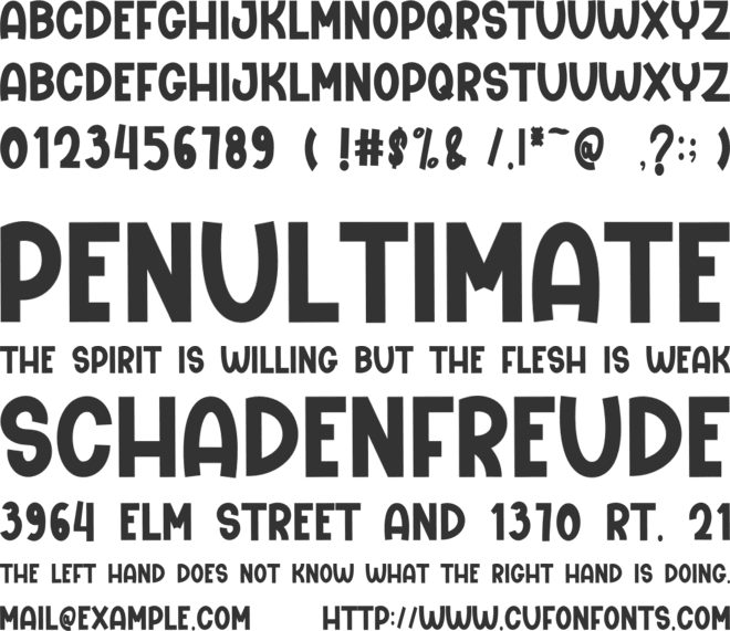 Point Beach font preview