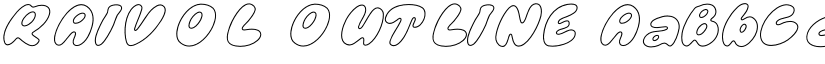 RAIVOL OUTLINE font