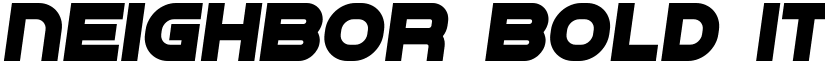 Neighbor Bold Italic font