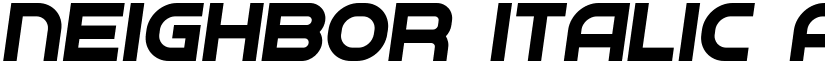 Neighbor Italic font