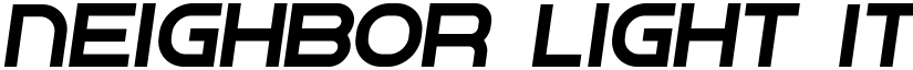 Neighbor Light Italic font