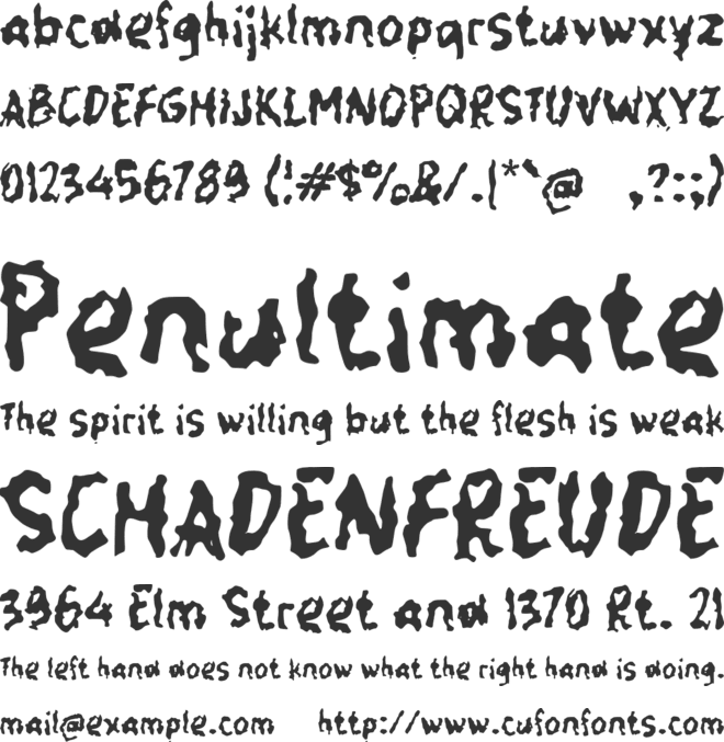 Wanegaro font preview