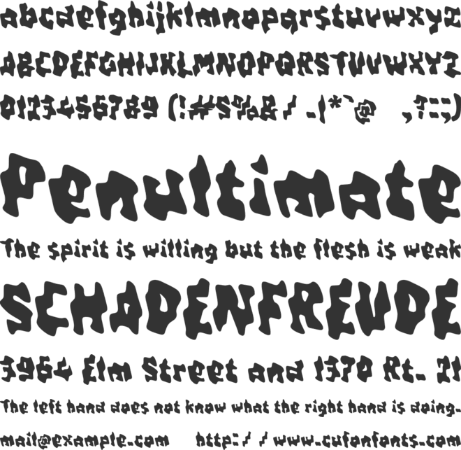 Wantena font preview