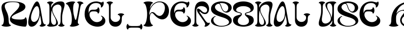 Ranvel_Personal use font
