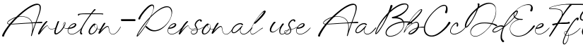 Arveton-Personal use font