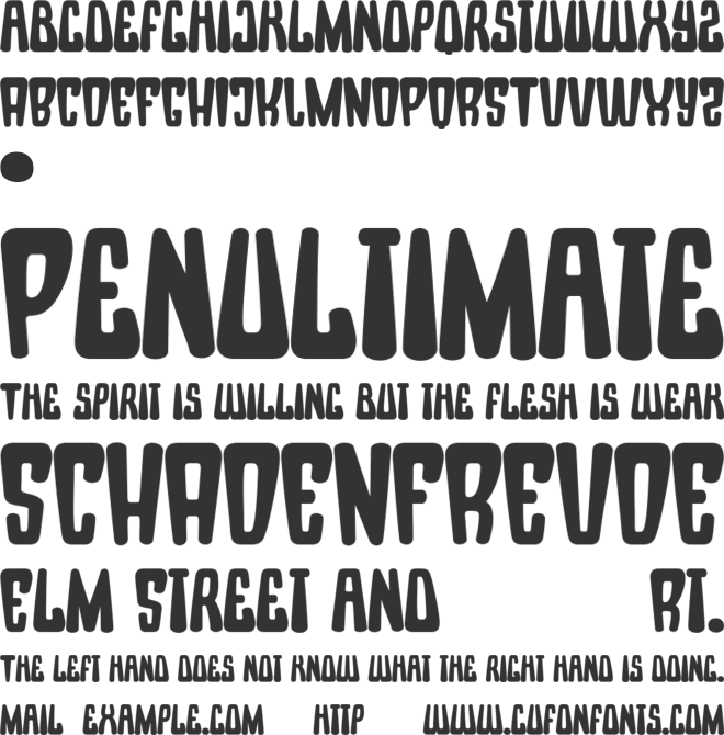 RUNCHIS font preview