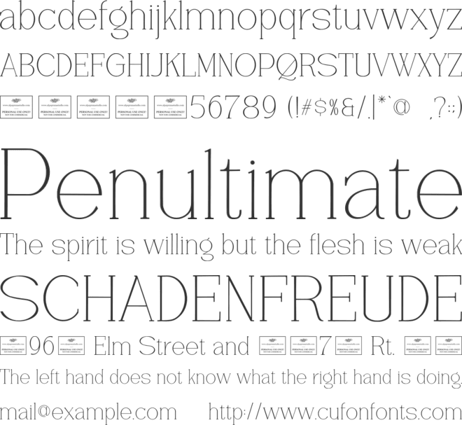 Vantique Free font preview