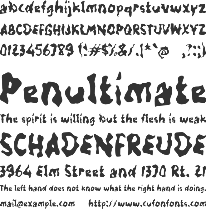 Watulisty font preview