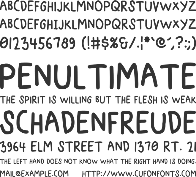 Kids Comic Ace font preview