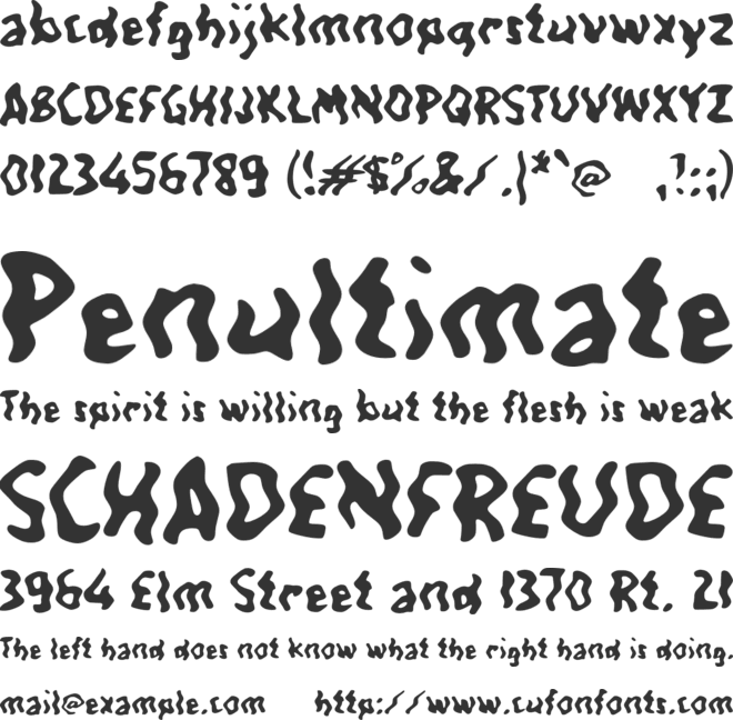 Wabigane font preview