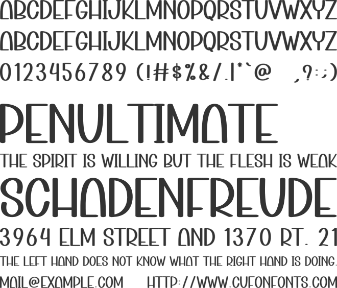 Handmade font preview