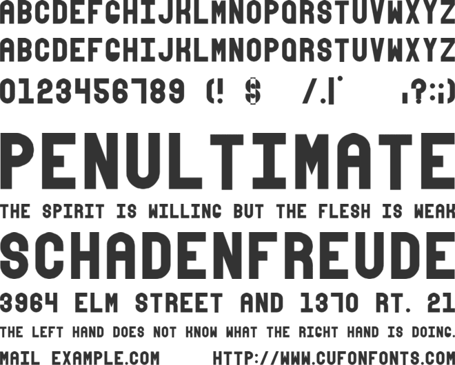 absender font preview