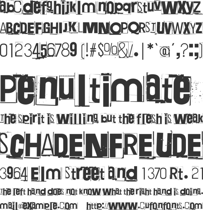 Quiet Broken Voice font preview