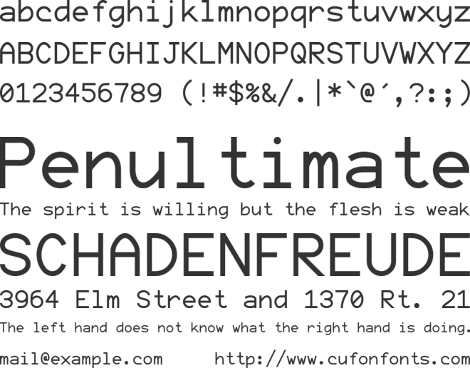 Fairfax HD font preview