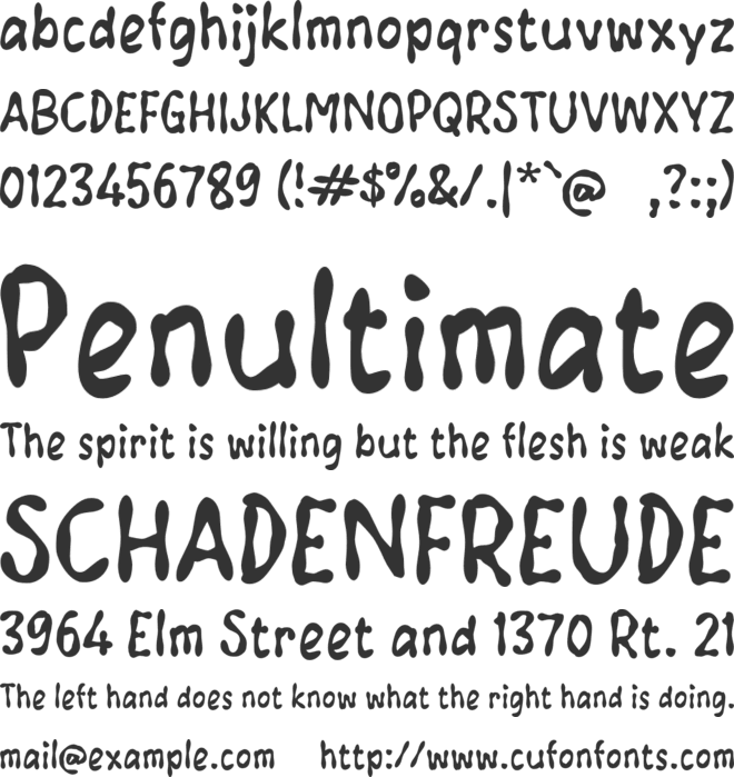 Wabunga font preview