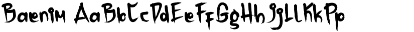 Baenim font