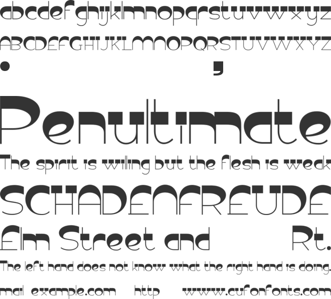 Opiradia font preview