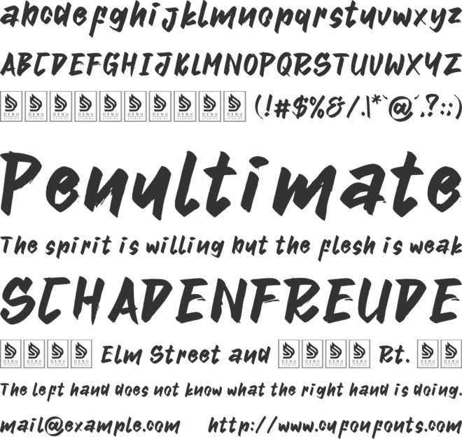 Tenshoku font preview