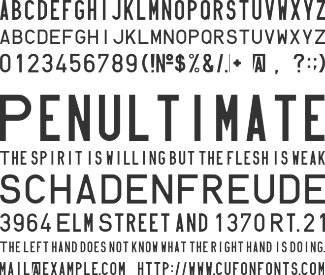 HUN-din 1451 font preview