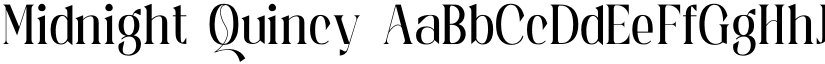 Midnight Quincy font