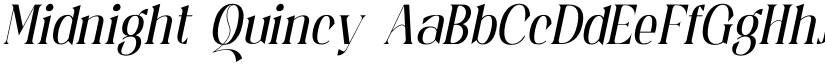Midnight Quincy font