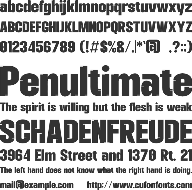 Avantly font preview