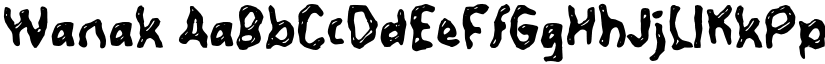 Wanak font
