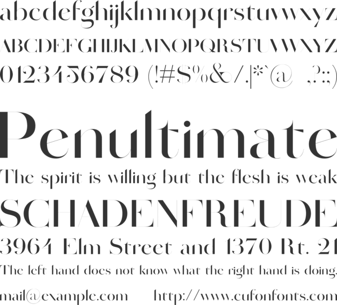 Pardell font preview