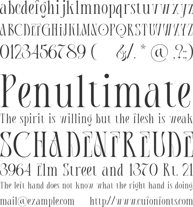 CHELEON font preview