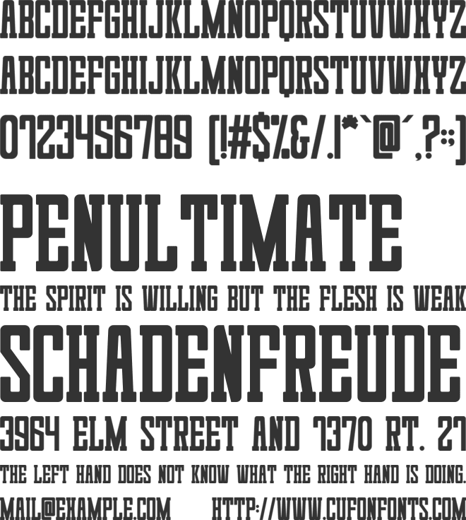 Sunrise Cowboy font preview