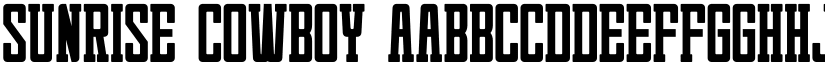 Sunrise Cowboy font
