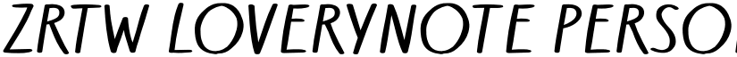 ZRTW Loverynote Personal Use font