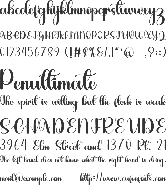 Yourside font preview