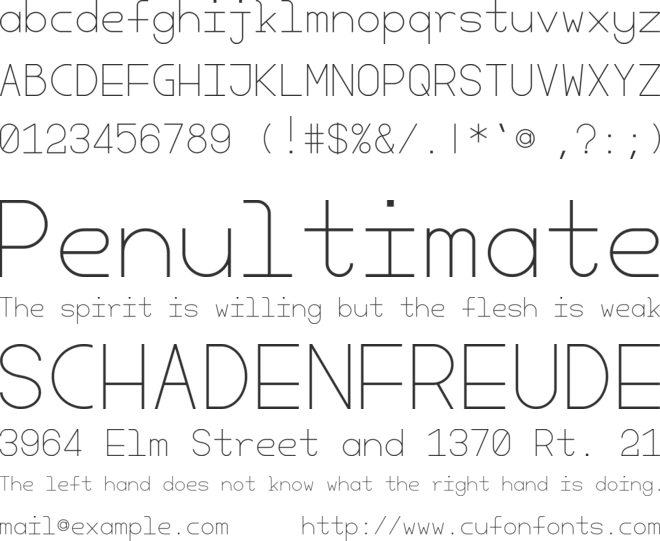 Cherry font preview