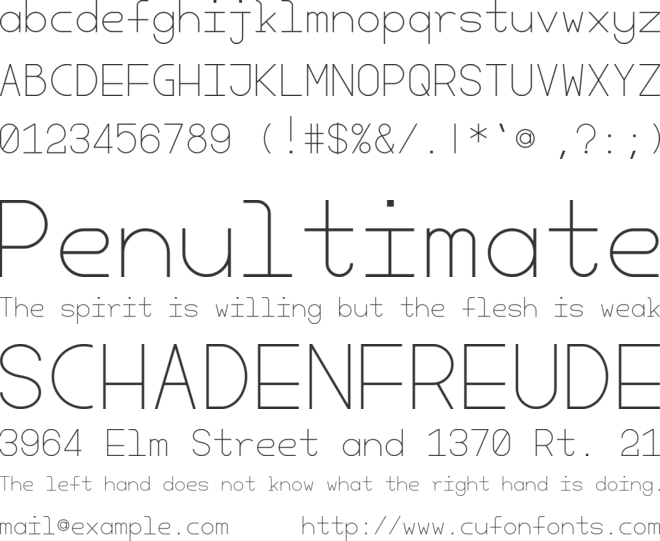 Cherry font preview
