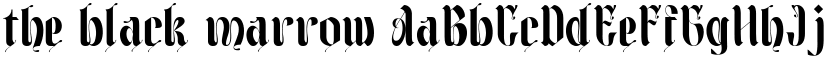 the black marrow font