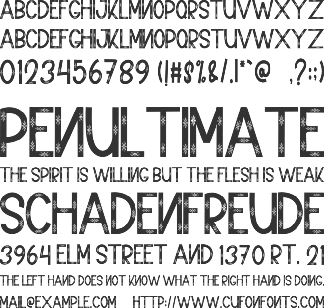 Winter Vibes font preview