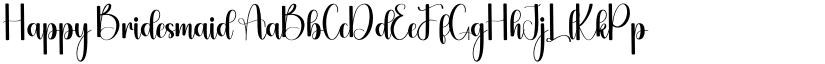 Happy Bridesmaid font