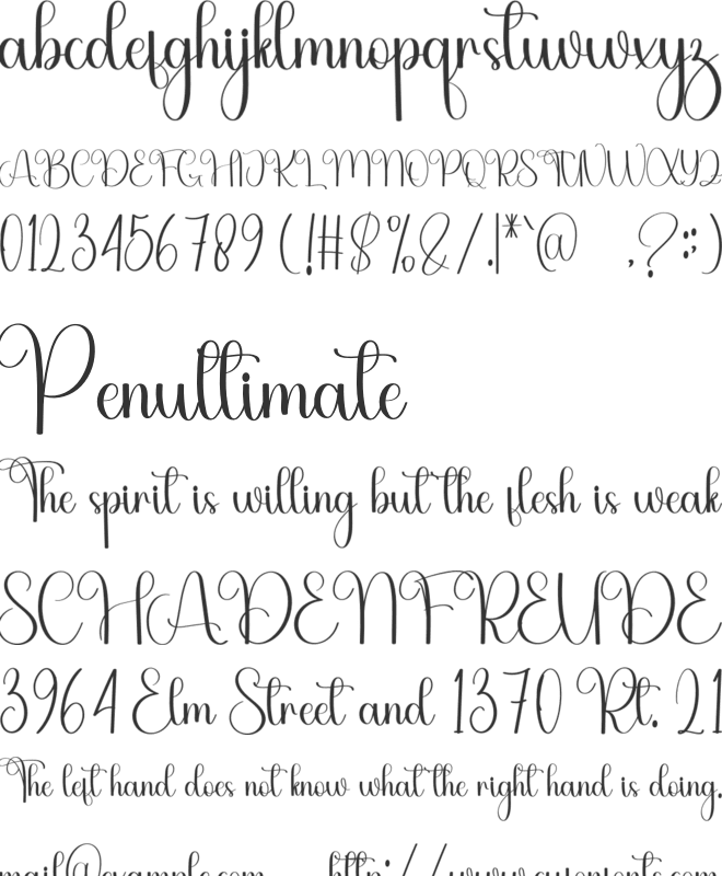 Winter Standlist font preview