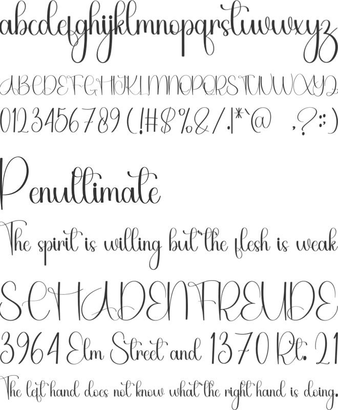 Hunting Christmas font preview