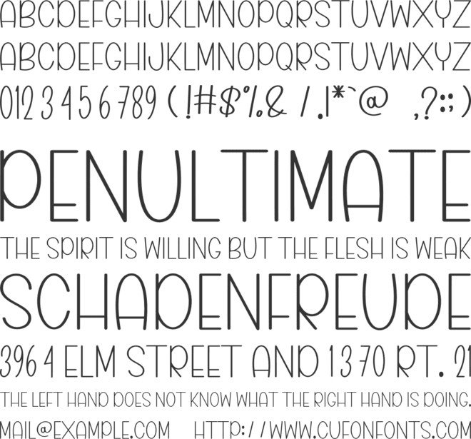 Minimalist Signature font preview