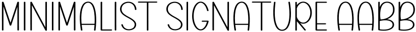 Minimalist Signature font