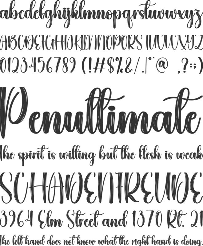 Mystery Winter font preview