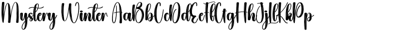Mystery Winter font