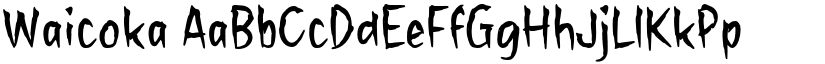 Waicoka font