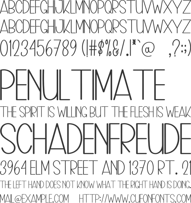 Sweet Cute font preview